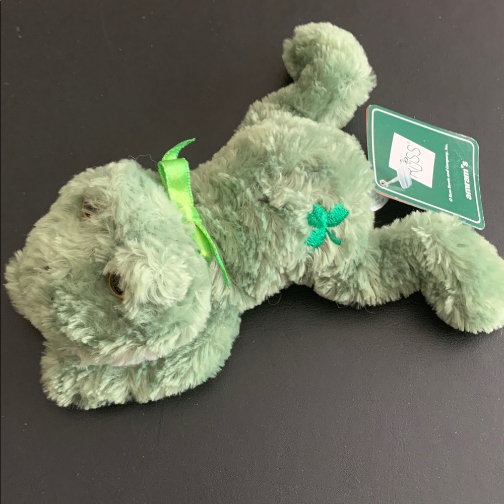 Russ Berrie Green Plush Frog Toy - Bits O’Clover